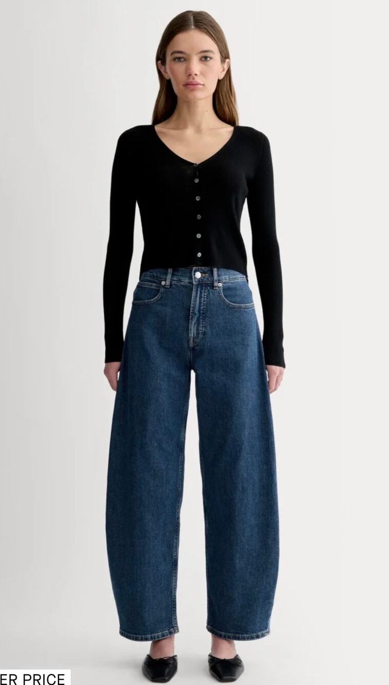 Everlane The Curvy Way High Jeans Organic Cotton in Ocean Size 23